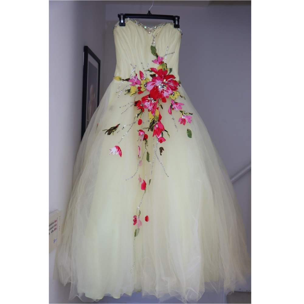 Tony Bowls Yellow Ball Gown